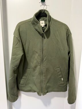 Vans Olive Green Bomber Jacket with Logo Tag